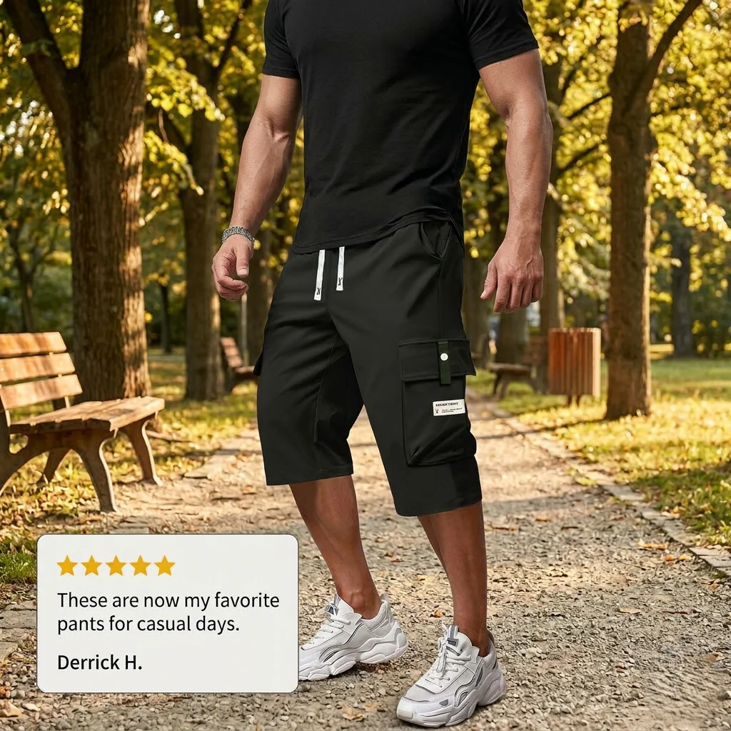 Driftwell™ – Breathable Cargo Capri Pants with Drawstring Waist + 50% OFF - Image 6
