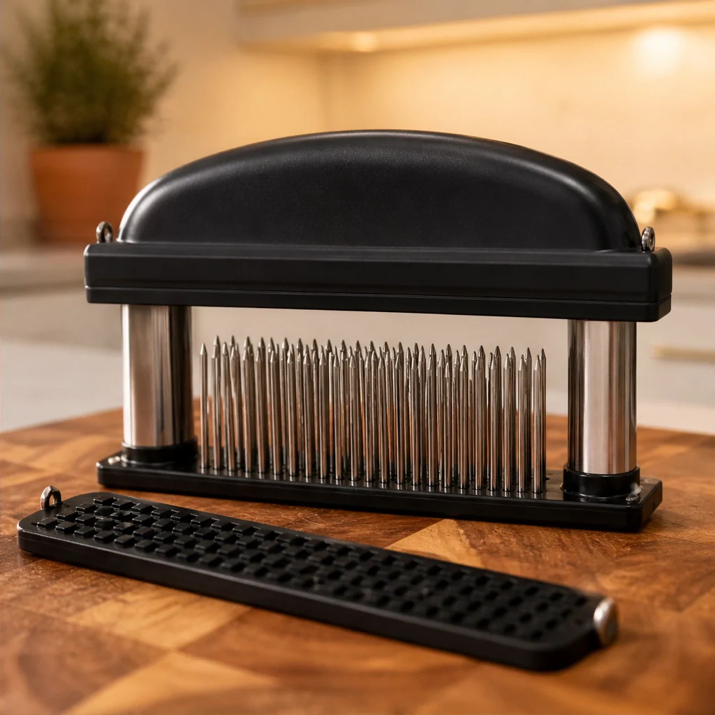 Searcraft™ – 48-Blade Spring-Loaded Meat Tenderizer with Safety Cover + 50% OFF - Image 4