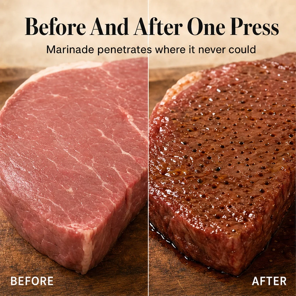 Searcraft™ – 48-Blade Spring-Loaded Meat Tenderizer with Safety Cover + 50% OFF - Image 7