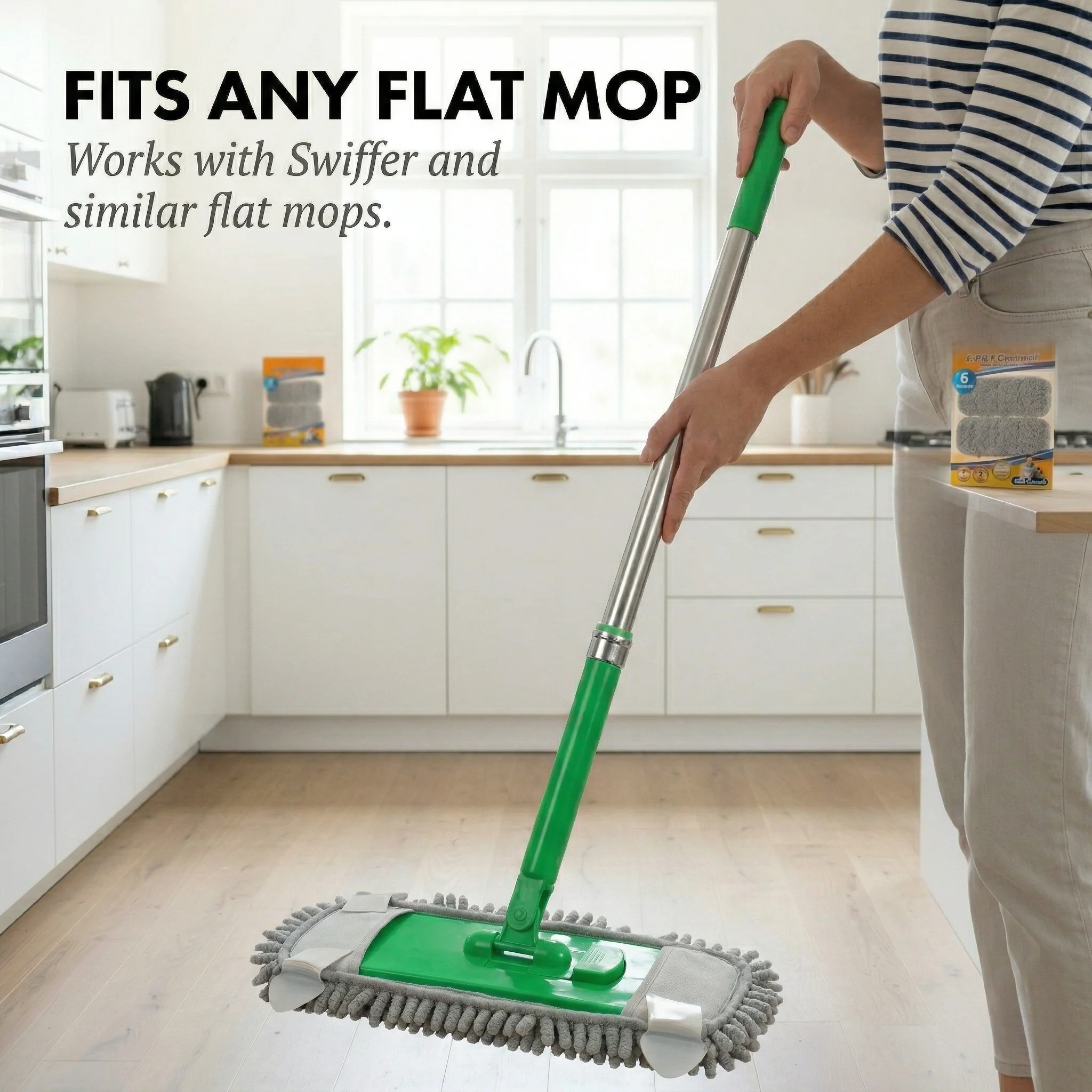 Gripwell™ – Reusable Chenille Microfiber Mop Pads for Swiffer Sweeper + Buy 2 Get 2 FREE - Image 2