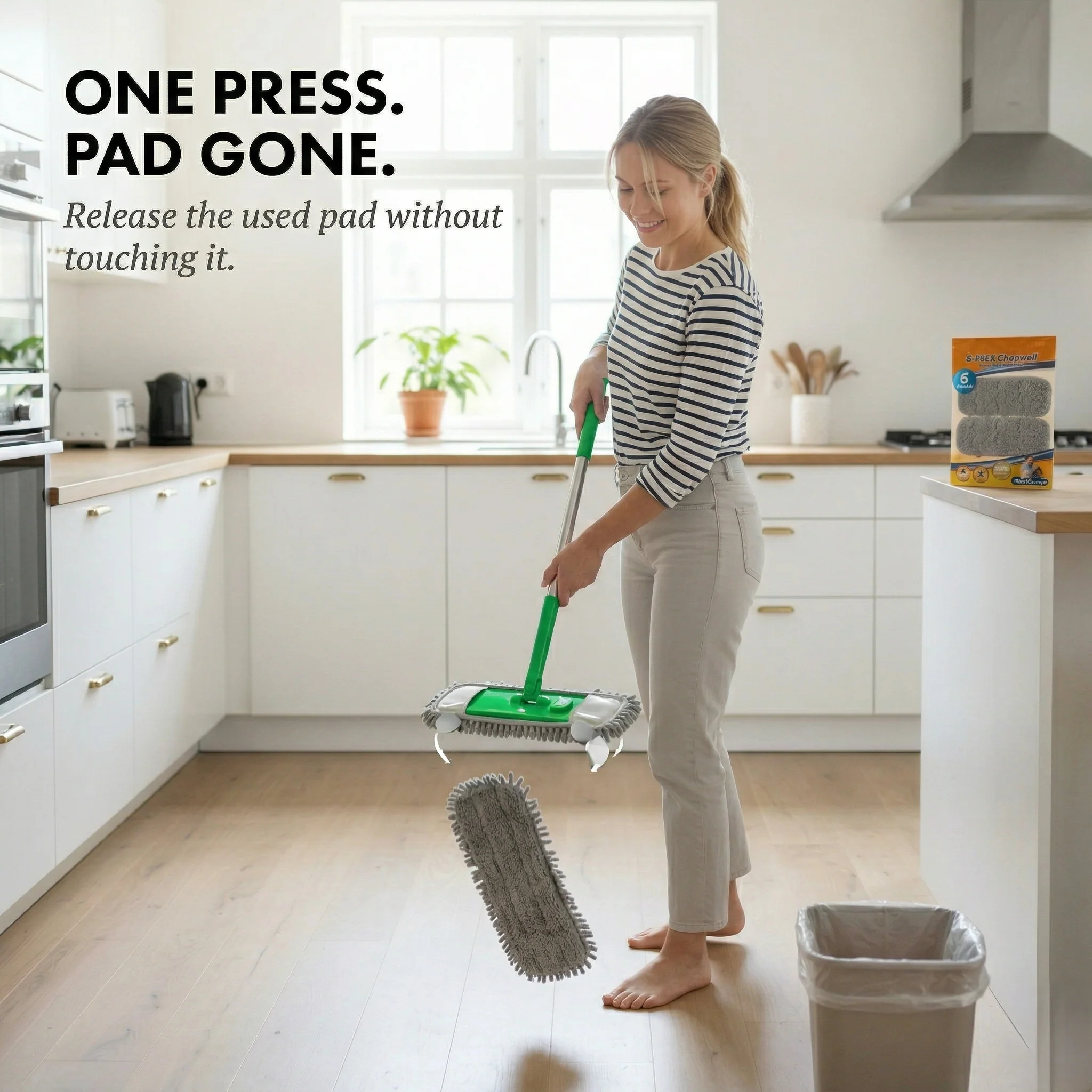 Gripwell™ – Reusable Chenille Microfiber Mop Pads for Swiffer Sweeper + Buy 2 Get 2 FREE - Image 3