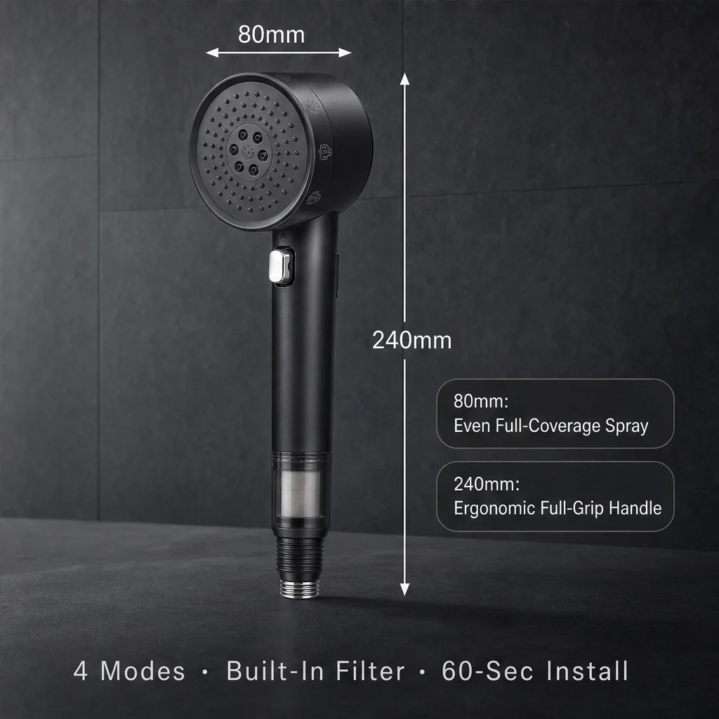 Cascora™ – High-Pressure Filtered Shower Head with 4 Spray Modes + 50% OFF - Image 5