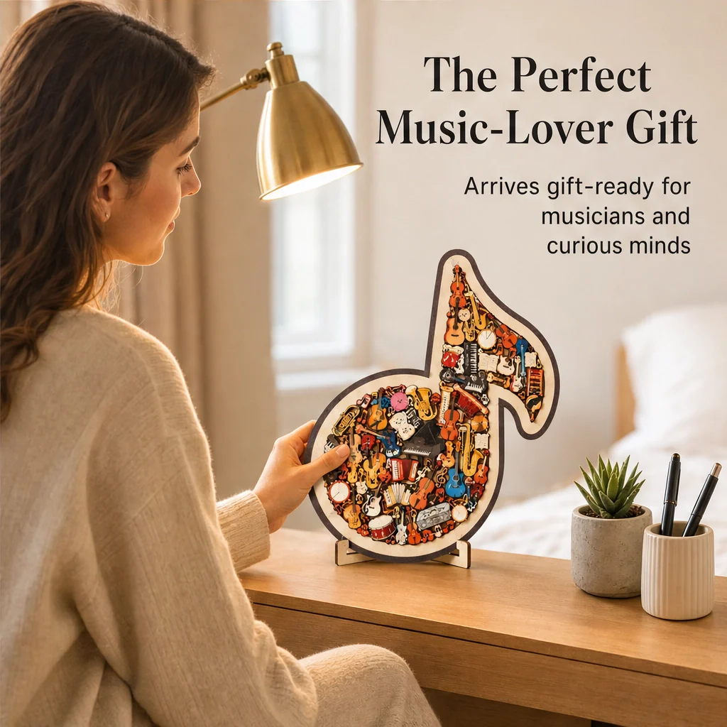 Cadenza – Whimsical Instrument-Piece Wooden Music Note Puzzle +50% OFF - Image 6