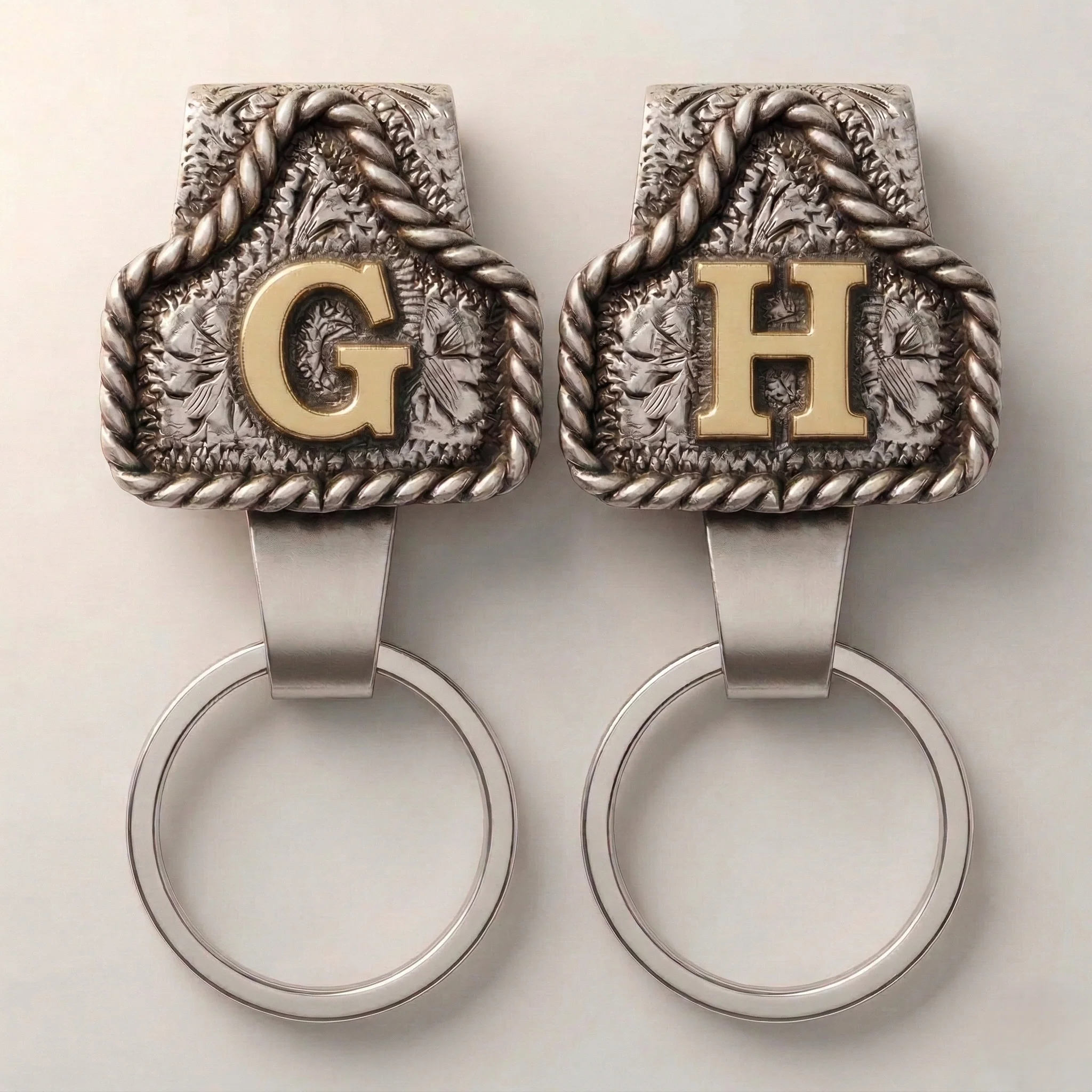 Conchofield™ – Western Initial Belt Clip Keychain, A-Z Letters, Engraved Concho Design + 50% OFF - Image 10