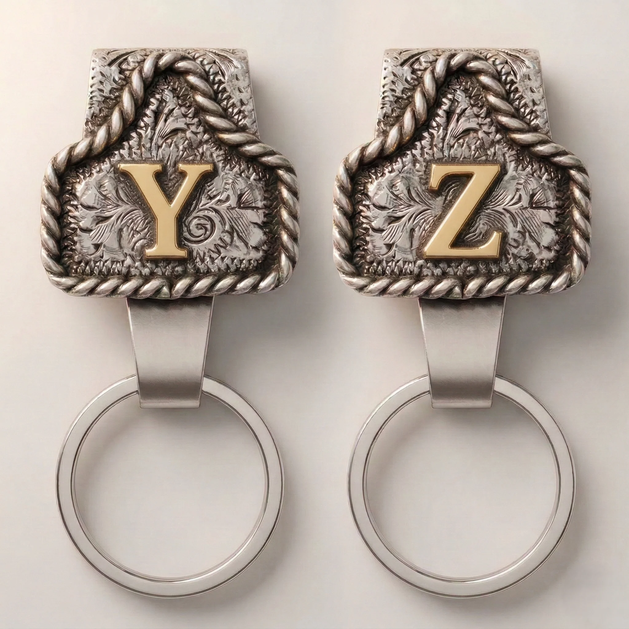 Conchofield™ – Western Initial Belt Clip Keychain, A-Z Letters, Engraved Concho Design + 50% OFF - Image 19