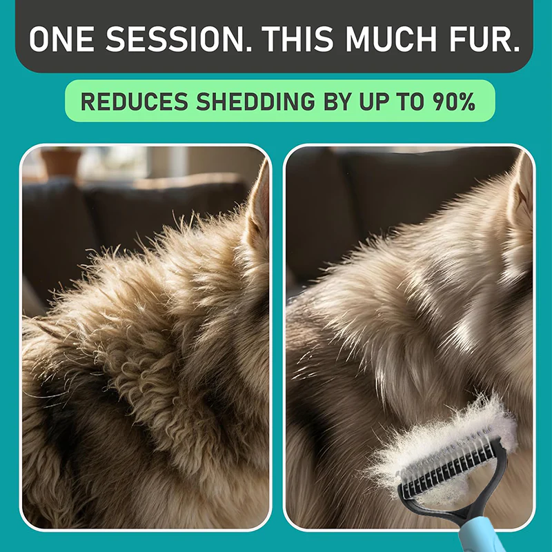 Pelten™ – Dual-Sided Dematting & Deshedding Pet Grooming Comb + 50% OFF - Image 5