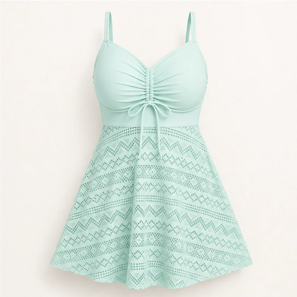 Soleya™ – Skirted Mesh Slimming Plus-Size Swimsuit + 50% OFF - Image 8