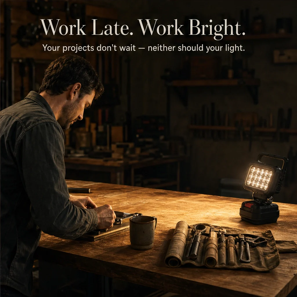 Beamcraft™ – 180° Pivoting LED Work Light with Dual USB Power Bank & Universal Battery Fit + 50% OFF - Image 3