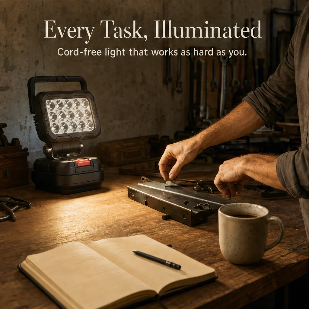 Beamcraft™ – 180° Pivoting LED Work Light with Dual USB Power Bank & Universal Battery Fit + 50% OFF - Image 4