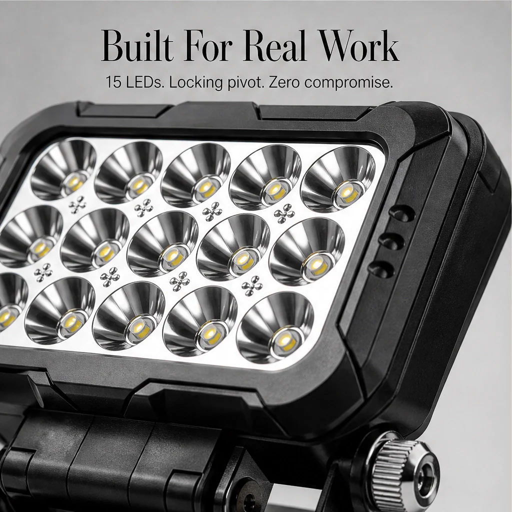 Beamcraft™ – 180° Pivoting LED Work Light with Dual USB Power Bank & Universal Battery Fit + 50% OFF - Image 7