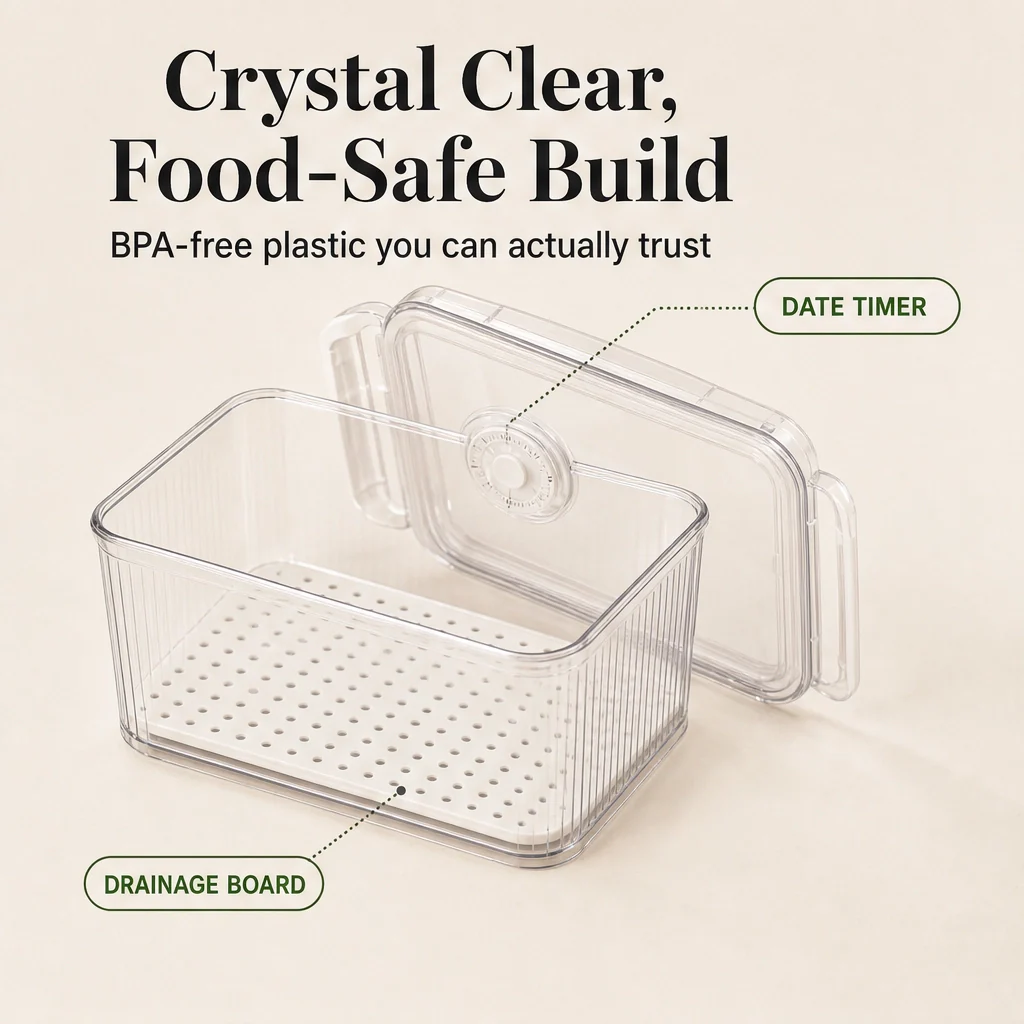 Crispen™ – Produce Saver Containers with Date Timer & Drainage + 50% OFF - Image 4