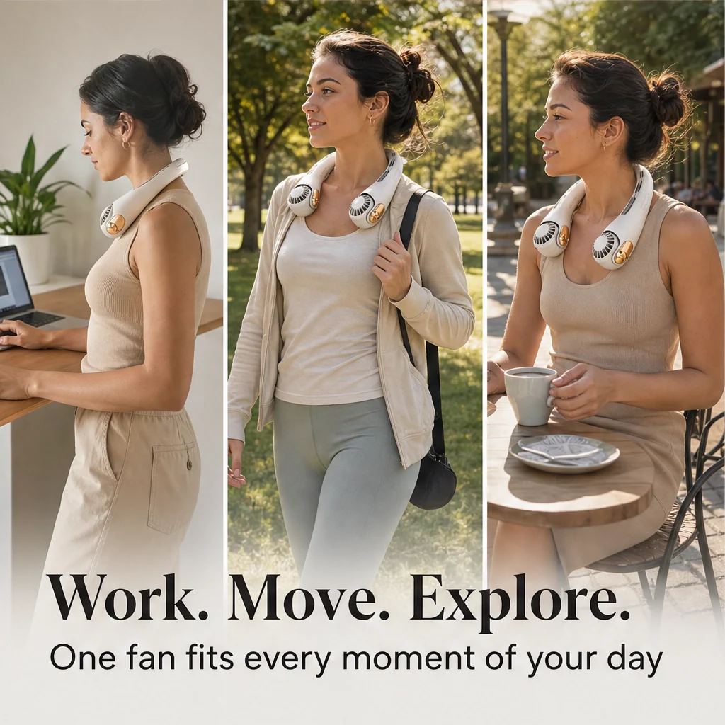 Zephr – 360° Rotating Hands-Free Neck Fan with Quiet 3-Speed Cooling + 50% OFF - Image 5