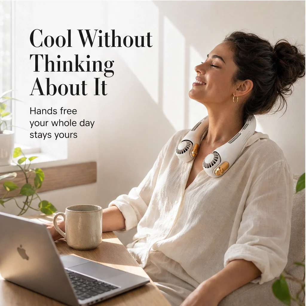 Zephr – 360° Rotating Hands-Free Neck Fan with Quiet 3-Speed Cooling + 50% OFF - Image 7