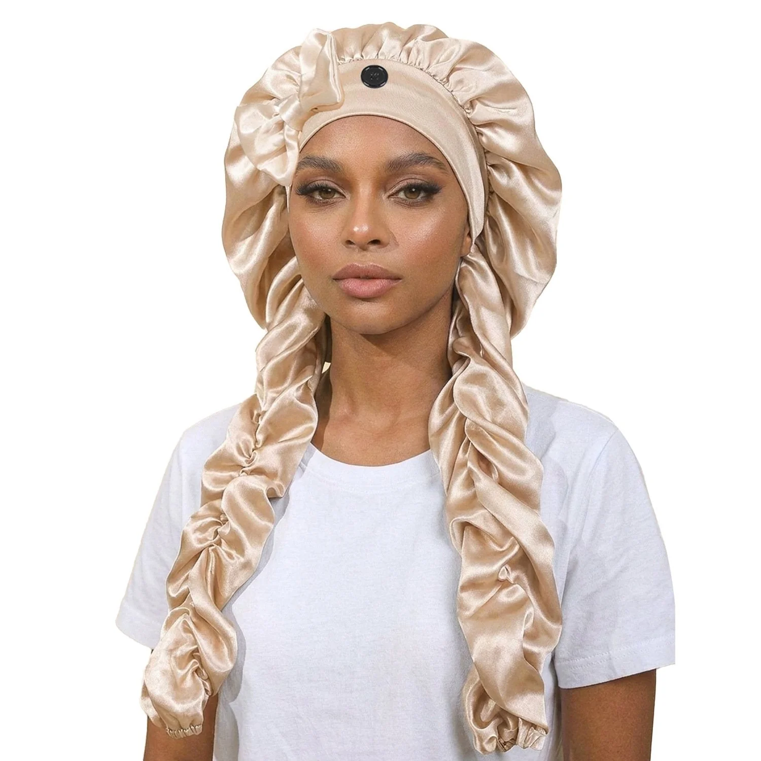 Duskveil – Extra-Long Twin-Tube Satin Bonnet for Braids, Locs & Curls + 50% OFF - Image 18