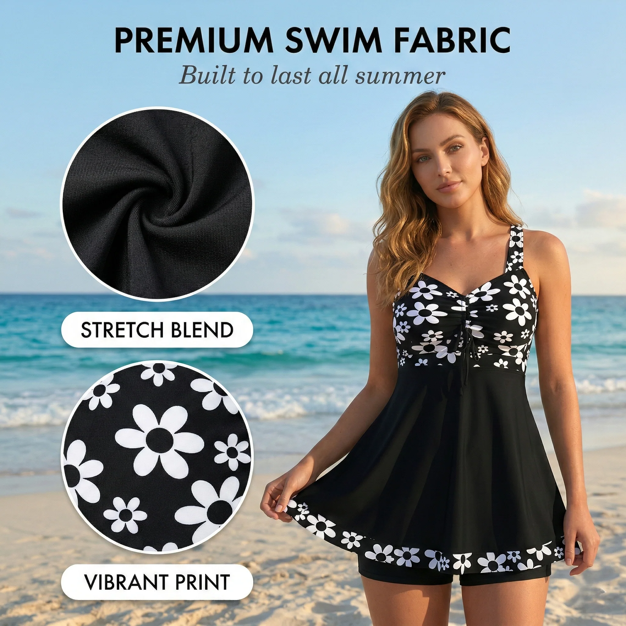 Coralshore™ – Flattering Separable Swimdress & Boy Shorts Set + 50% OFF - Image 5