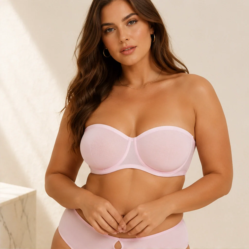 Bardelle™ – Sheer Mesh Strapless Balconette Bra with Convertible Straps & No-Slip Support + 50% OFF - Image 4