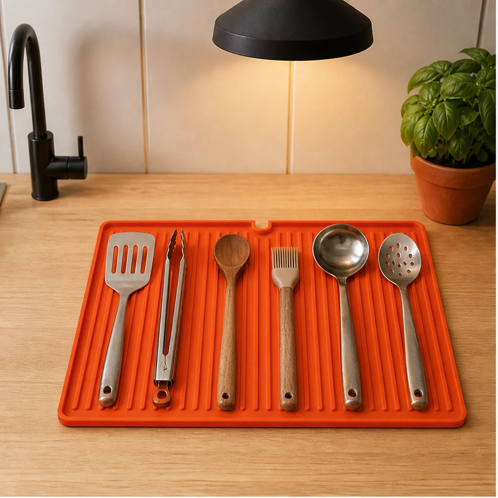 DripDock™ – Heat-Resistant Silicone Utensil Mat with Built-In Drip Tray + 50% OFF - Image 9