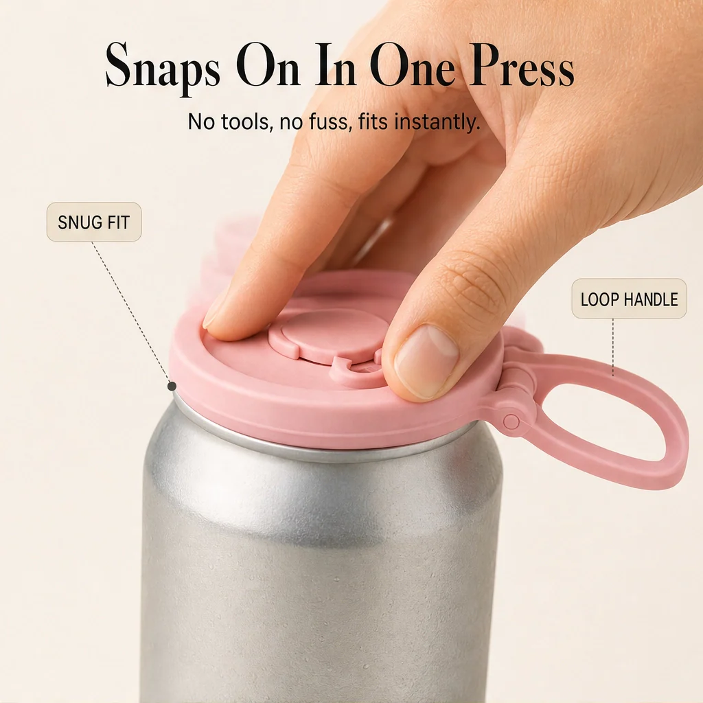 Brimly™ – Spill-Proof Silicone Can Lid with Built-In Straw + Buy 1 Get 1 FREE - Image 4