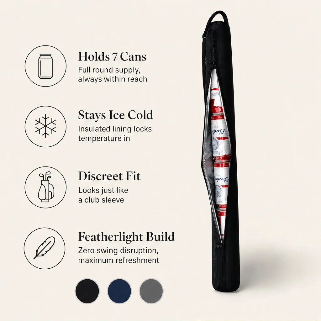 Frostbank™ – Slim 7-Can Insulated Golf Bag Cooler Sleeve + 50% OFF - Image 2