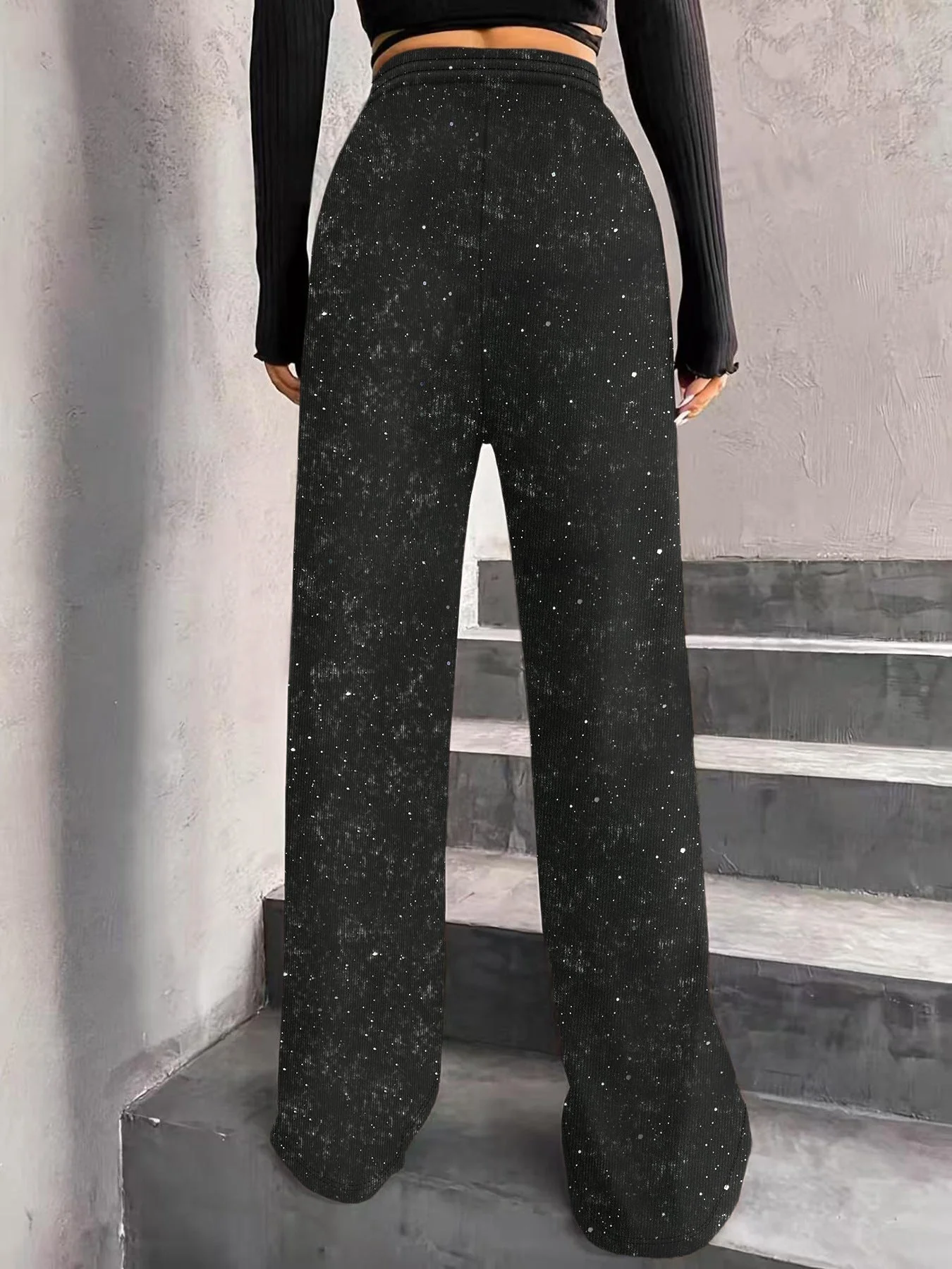The AuraShimmer Sequin Trousers - Dazzling Sparkle, High-Waist Slimming Fit + 50% OFF - Image 7
