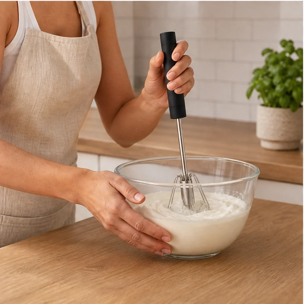 Frothwell – Push-Down Semi-Automatic Hand Egg Beater & Whisk + 50% OFF - Image 3