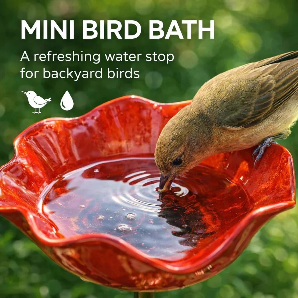 Bramblewell™ – Handmade Metal Flower Stake with Bird Bath & Pollinator Bowl + 50% OFF - Image 3