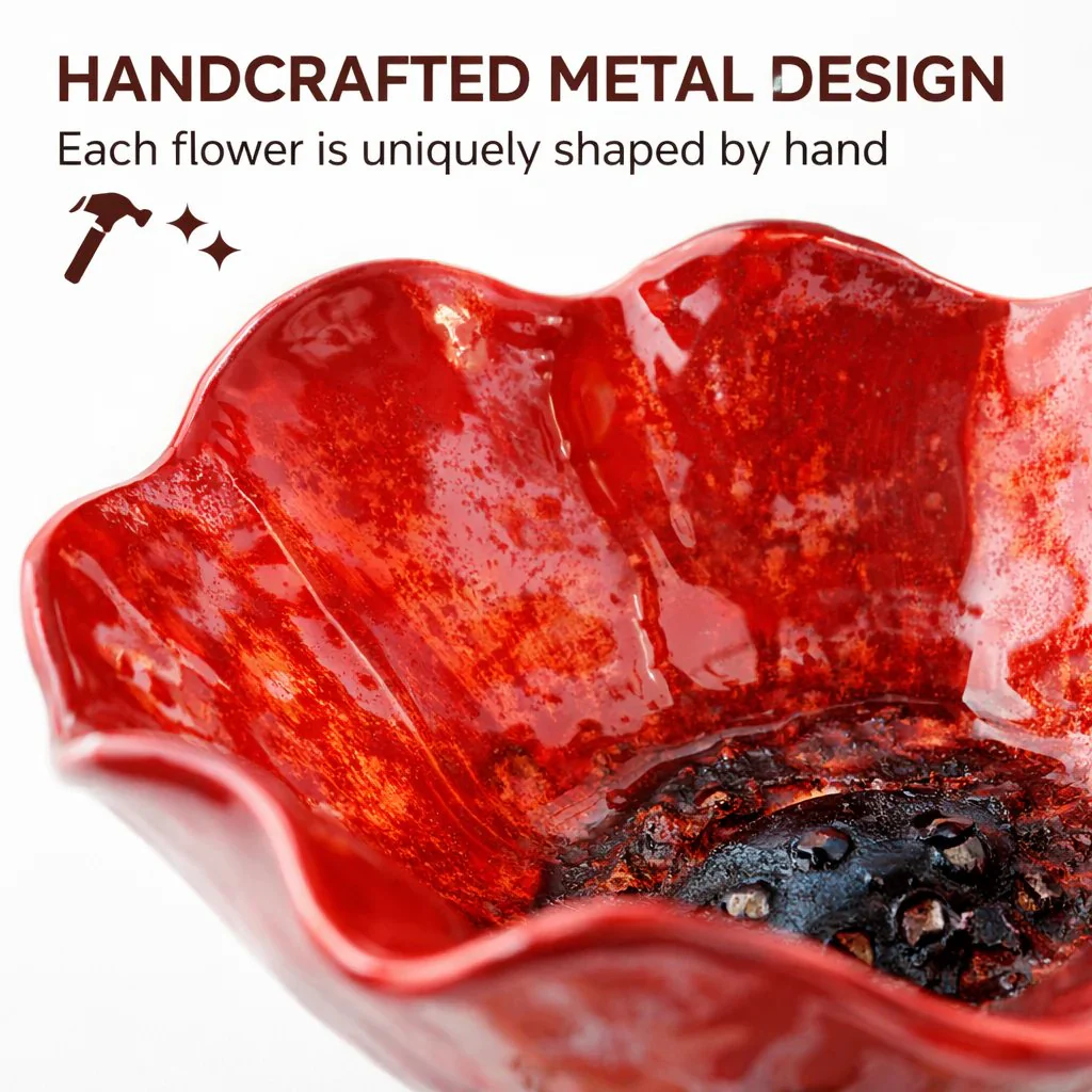 Bramblewell™ – Handmade Metal Flower Stake with Bird Bath & Pollinator Bowl + 50% OFF - Image 7