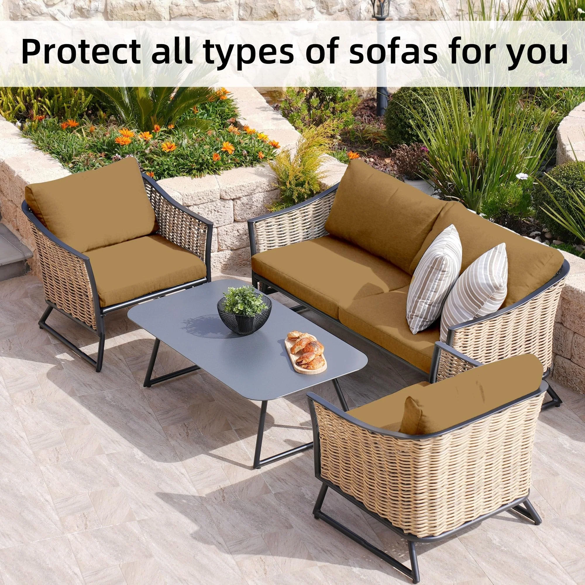 Verandale – Stretch Slip-On Patio Cushion Covers, Zipper-Free Snug Fit + 50% OFF - Image 13