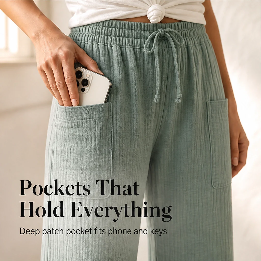 Marleigh™ – Breathable Linen-Blend Wide-Leg Summer Shorts with Adjustable Waist & Deep Pockets +50% OFF - Image 9