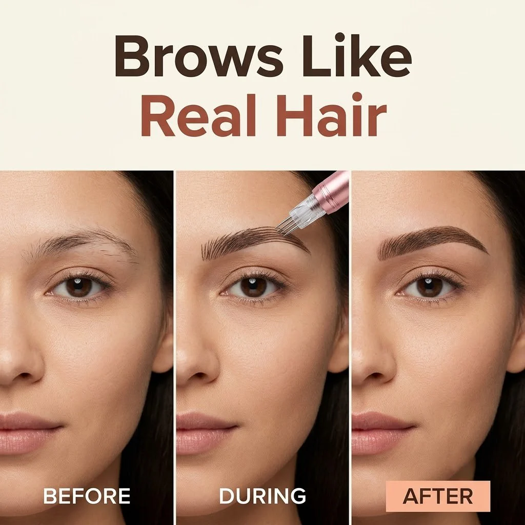 Plumelle – Waterproof 4-Tip Micro-Fork Eyebrow Pencil for Natural Hair-Like Brows - BUY 1 + 1 FREE - Image 10