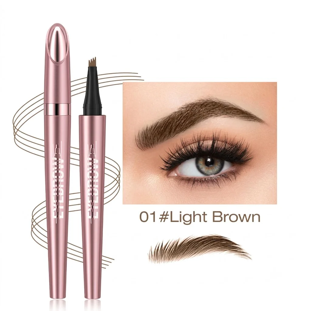 Plumelle – Waterproof 4-Tip Micro-Fork Eyebrow Pencil for Natural Hair-Like Brows - BUY 1 + 1 FREE - Image 12
