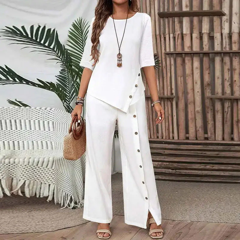 Drapelle™ – Asymmetric Drape Top & Wide-Leg Pants 2-Piece Set + 50% OFF - Image 10