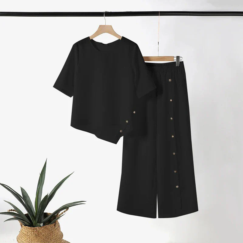 Drapelle™ – Asymmetric Drape Top & Wide-Leg Pants 2-Piece Set + 50% OFF - Image 14