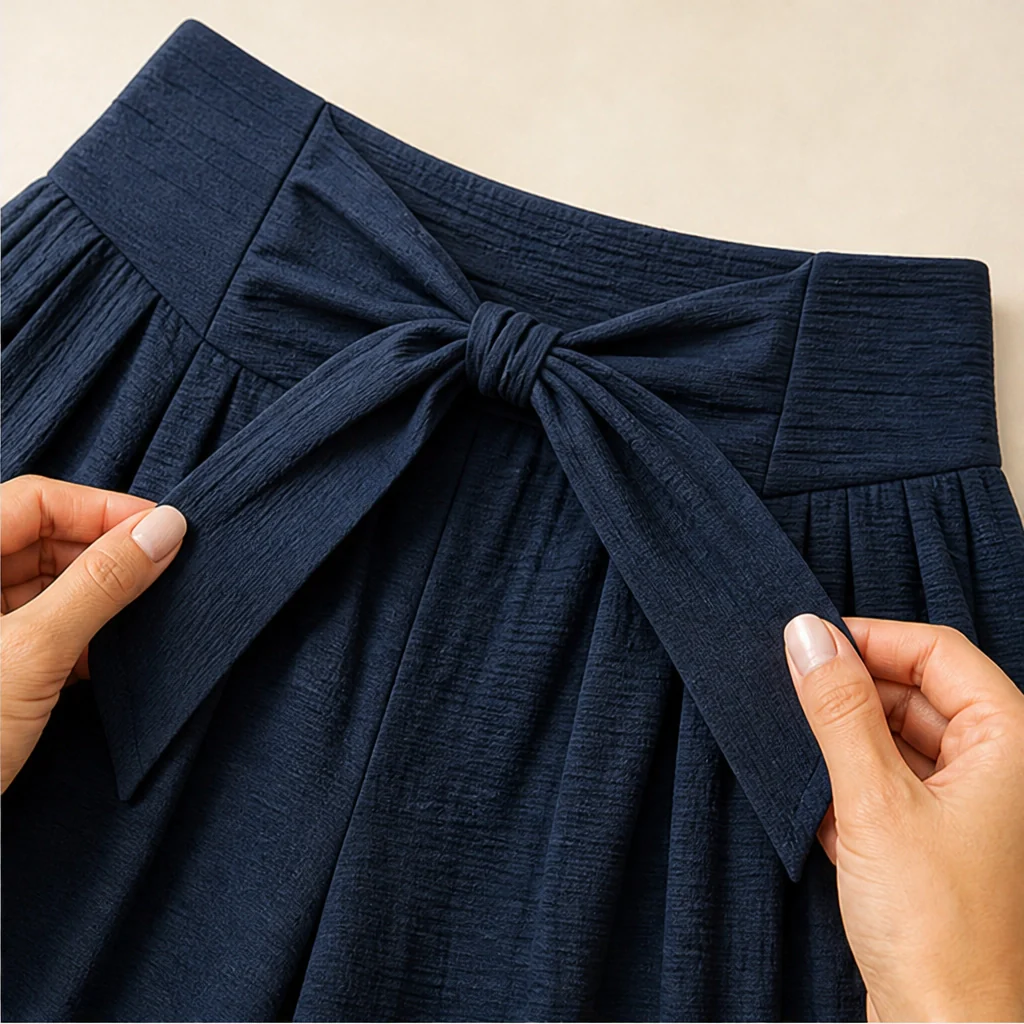 Velloria™ – High-Waisted Tie-Front Wide-Leg Pants with Pockets + 50% OFF - Image 5