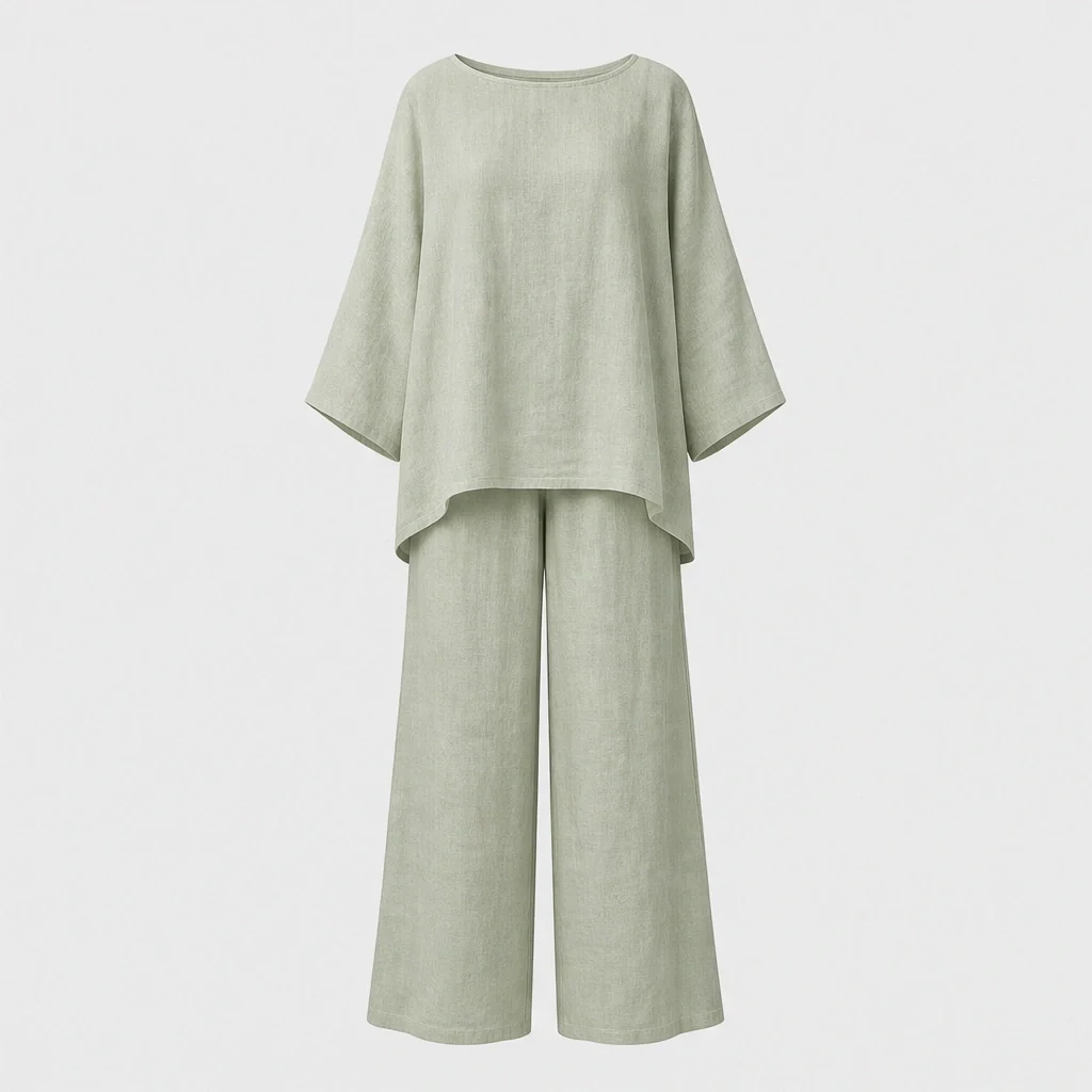 Ashmoore™ – Loose-Fit Long Sleeve Top & Wide-Leg Trousers Two-Piece Set + 50% OFF - Image 16