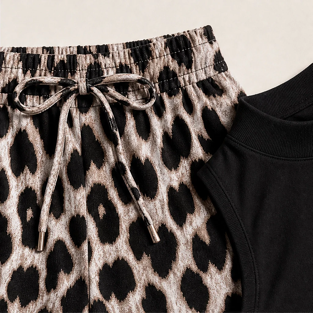 Maison Drape™ – Mock Neck Tank & Wide-Leg Printed Trouser Set +50% OFF - Image 6