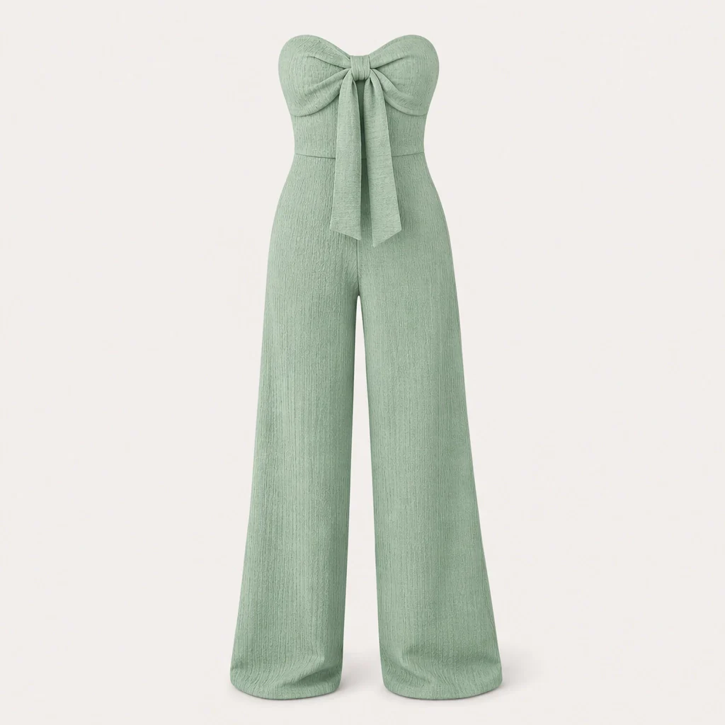 Rivela™ – High-Waisted Bustier Wide-Leg Strapless Jumpsuit + 50% OFF - Image 13